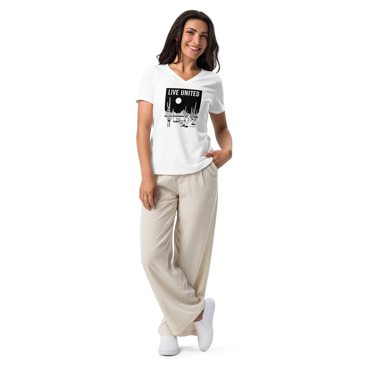 Danny Martin - Women’s relaxed v-neck t-shirt