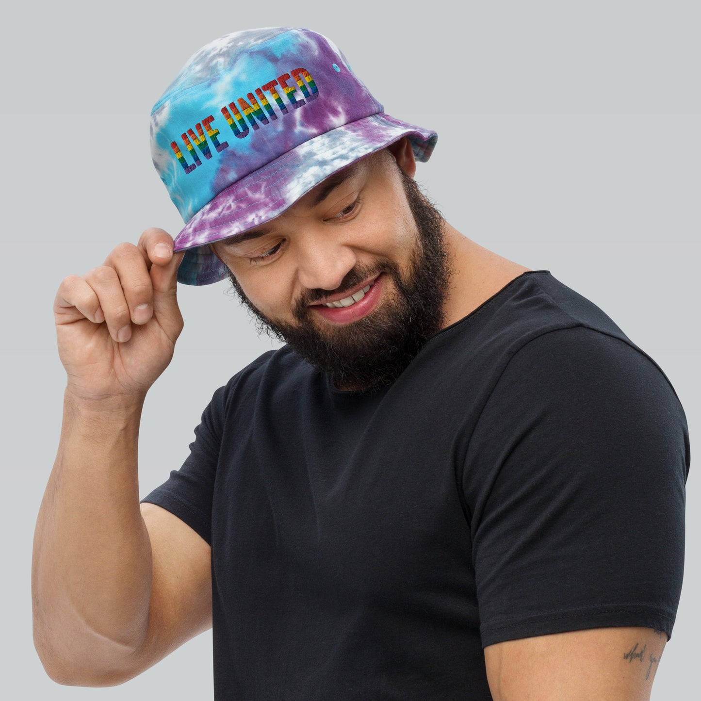 Pride Live United Unisex Tie-dye bucket hat