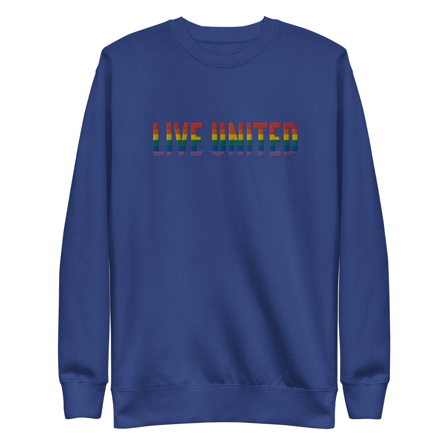 Embroidered Live United Pride Unisex Premium Sweatshirt