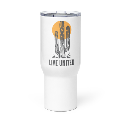 Tucson United Saguaro Travel mug with a handle