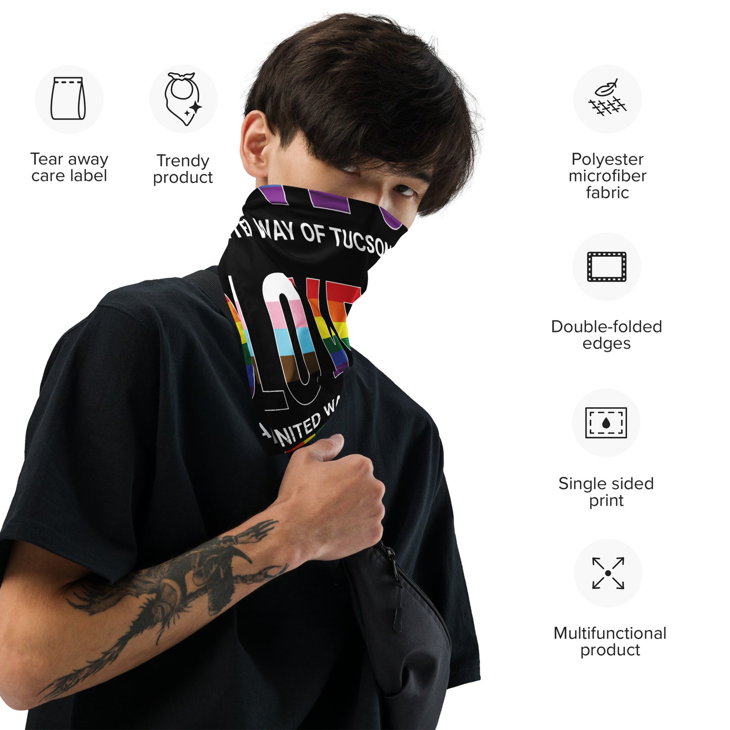 Pride Live United All-over print bandana