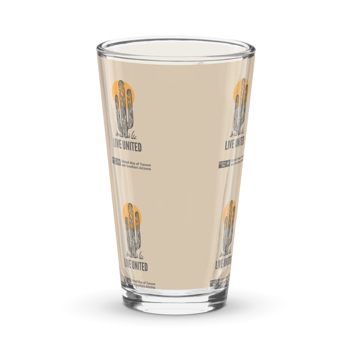 Live United Saguaro Shaker pint glass