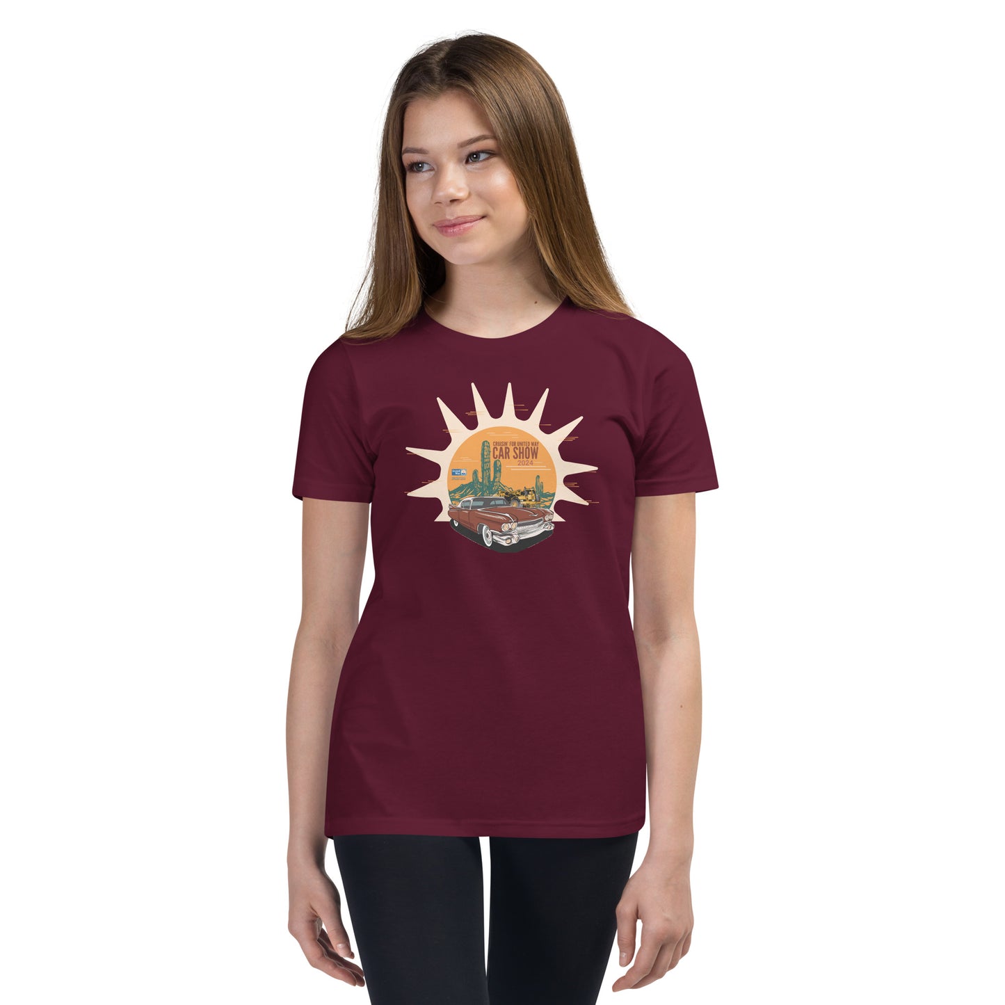 Cruisin' for United Way Car Show 2024 Youth Short Sleeve T-Shirt