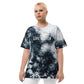 Embroidered Live United Unisex Oversized tie-dye t-shirt