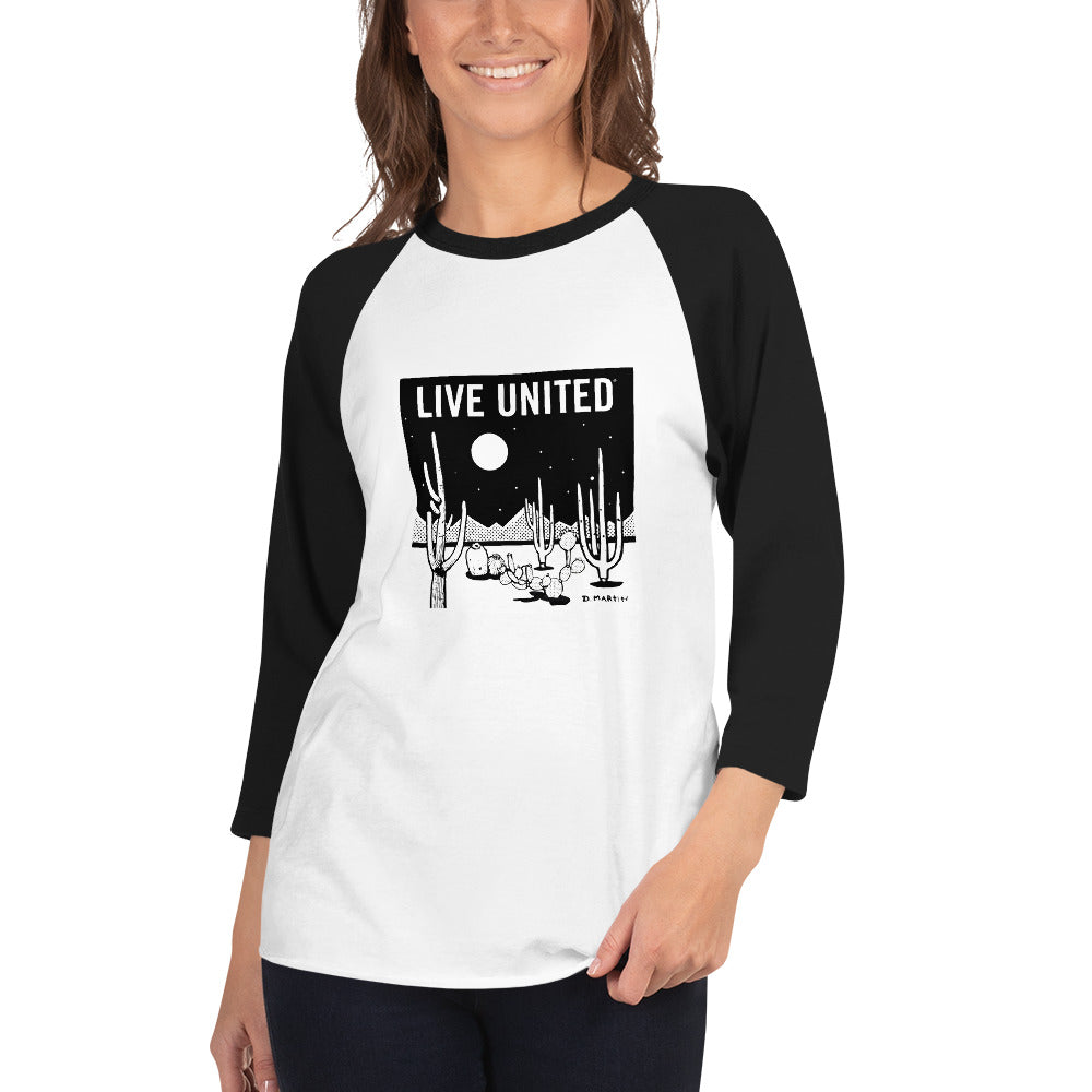 Danny Martin Live United Unisex 3/4 sleeve raglan shirt